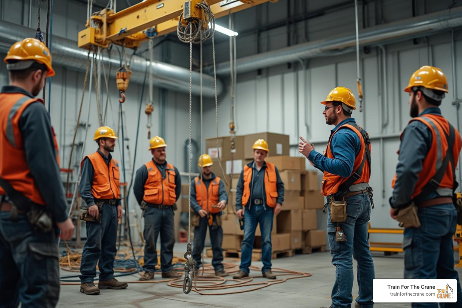 in-person rigging training session with an instructor - Certified rigger course