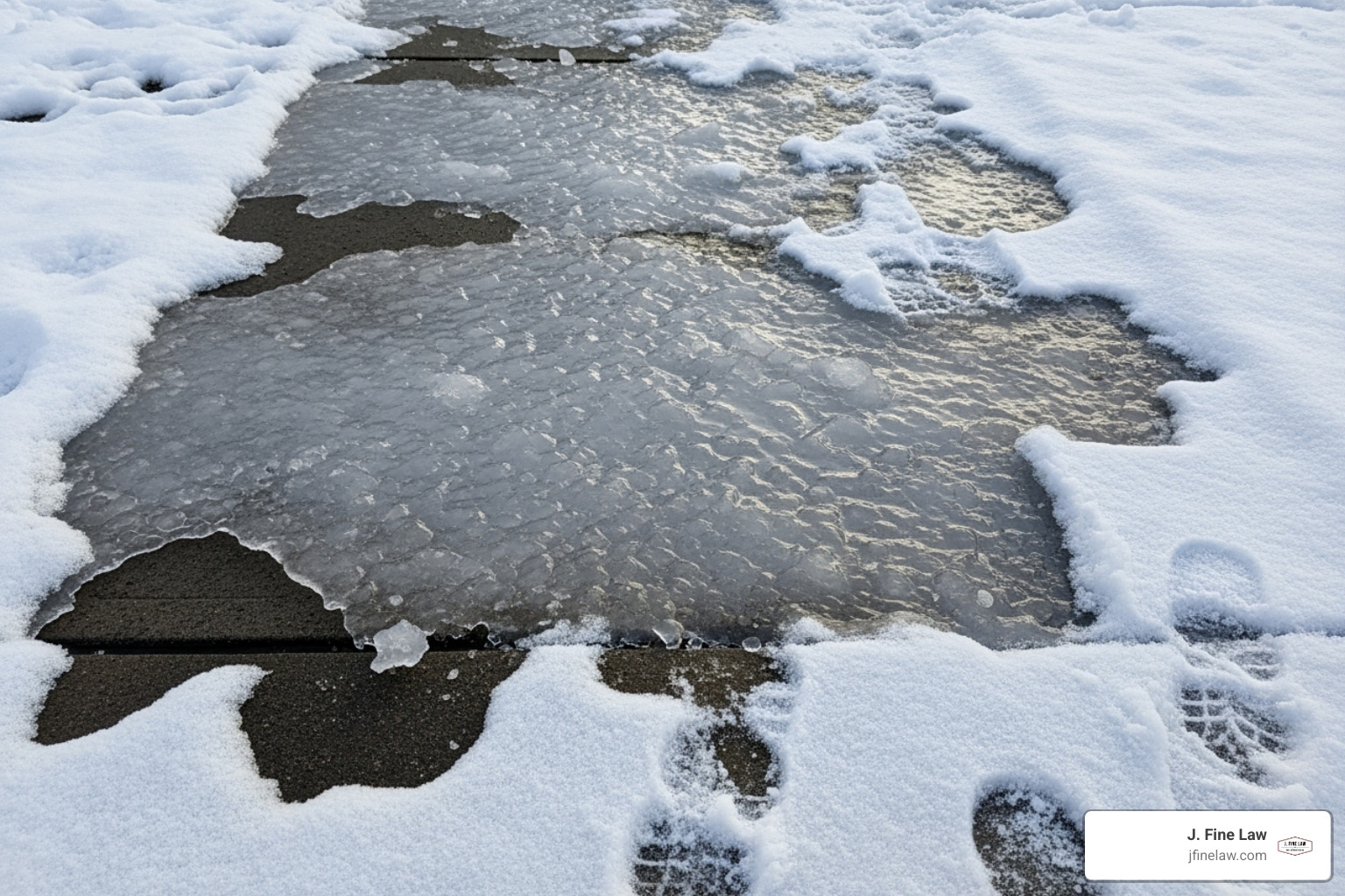 icy sidewalk - slip and fall lawyers near me