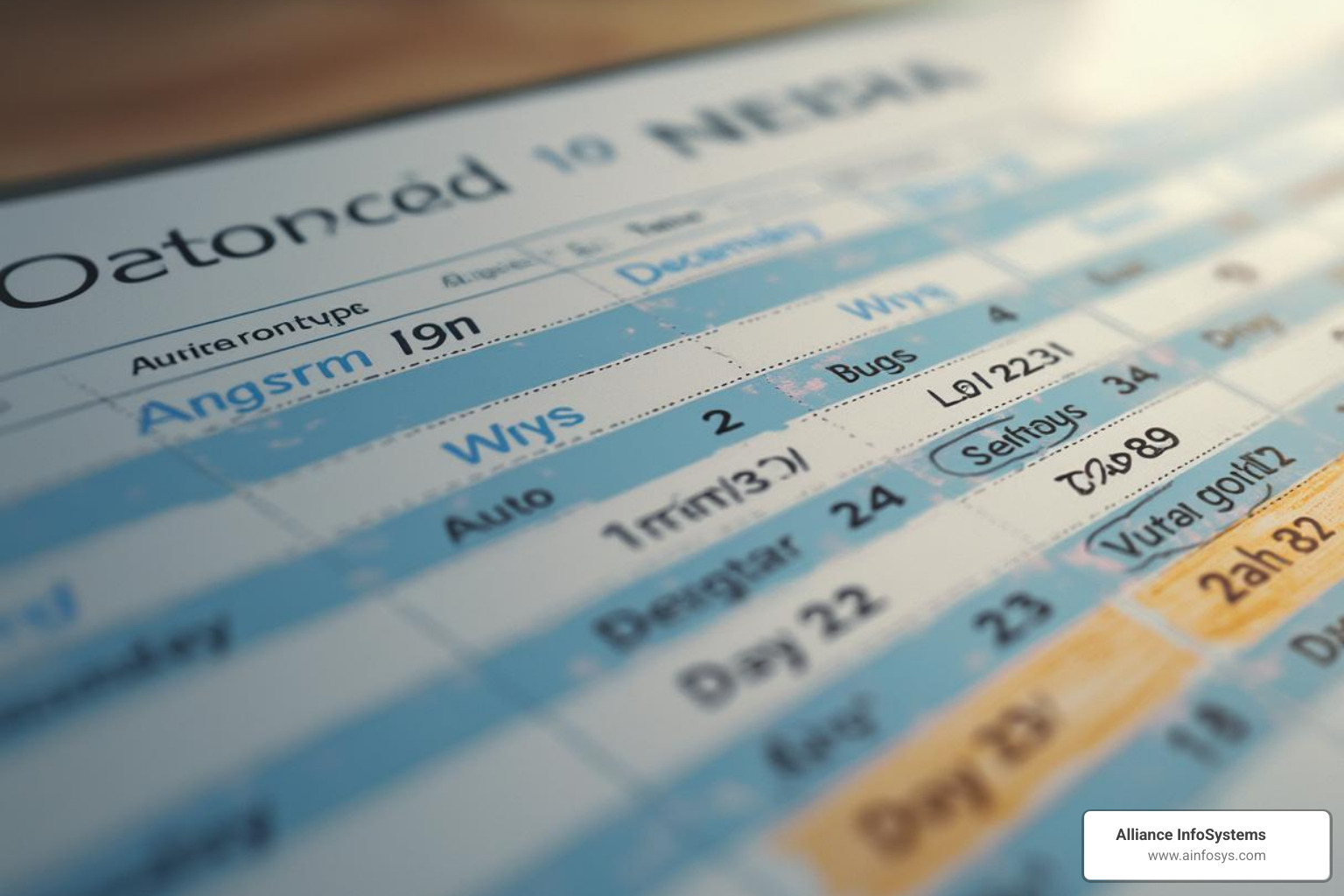 Calendar with automated backup tasks scheduled - Regular backup schedule Calendar with automated backup tasks scheduled - Regular backup schedule
