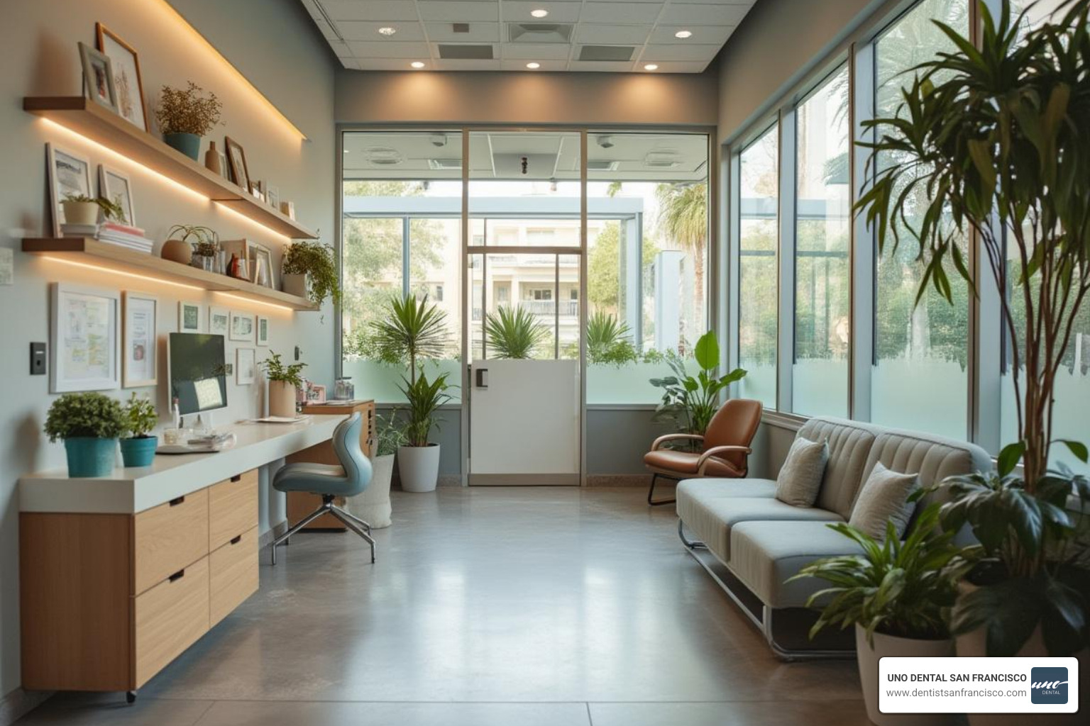 A calm and welcoming dental office interior - best dental office in san francisco