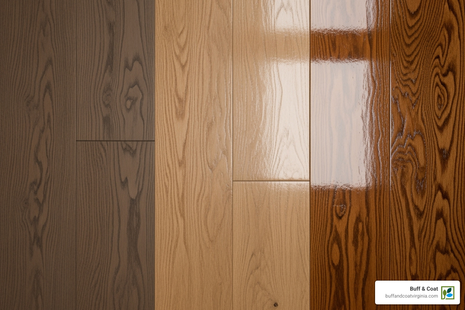 different floor finishes (matte, satin, gloss) on the same wood type - floor sanding and polishing different floor finishes (matte, satin, gloss) on the same wood type - floor sanding and polishing