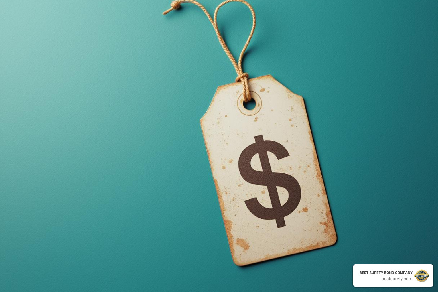 Price tag with a dollar sign - how to get bonded for a janitorial business