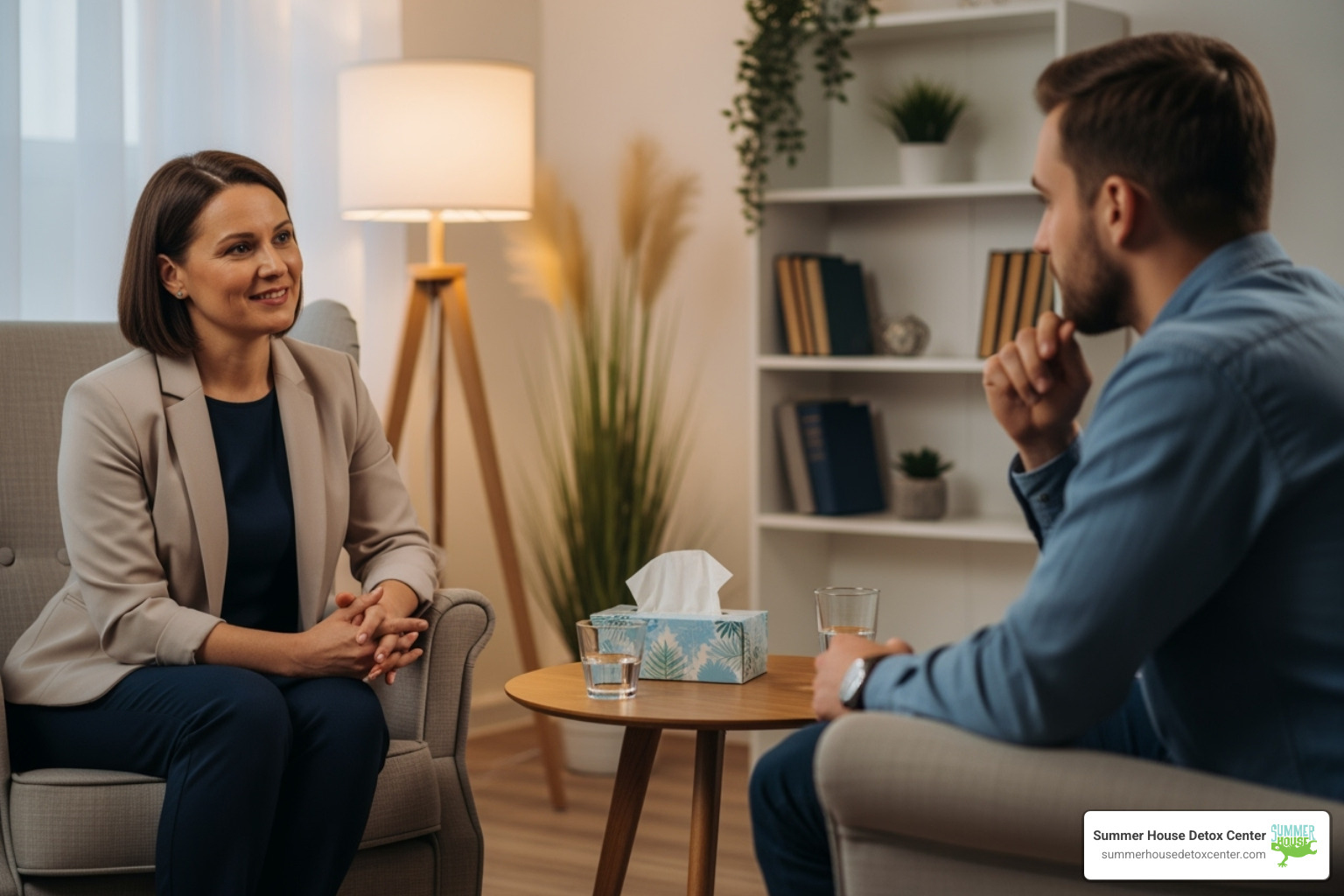 calm one-on-one therapy session - rehab centers in stuart