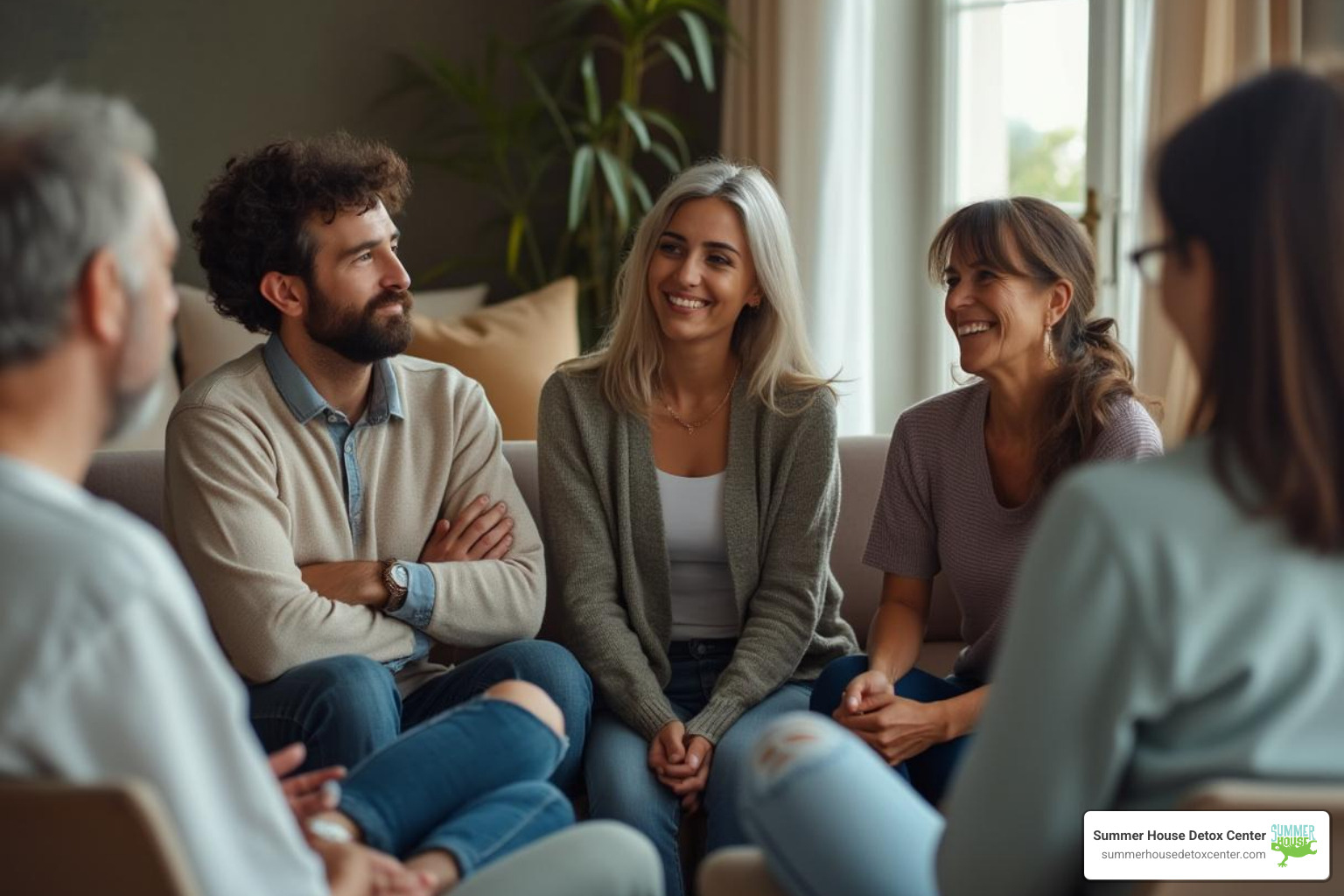 supportive group therapy circle - rehab centers in stuart