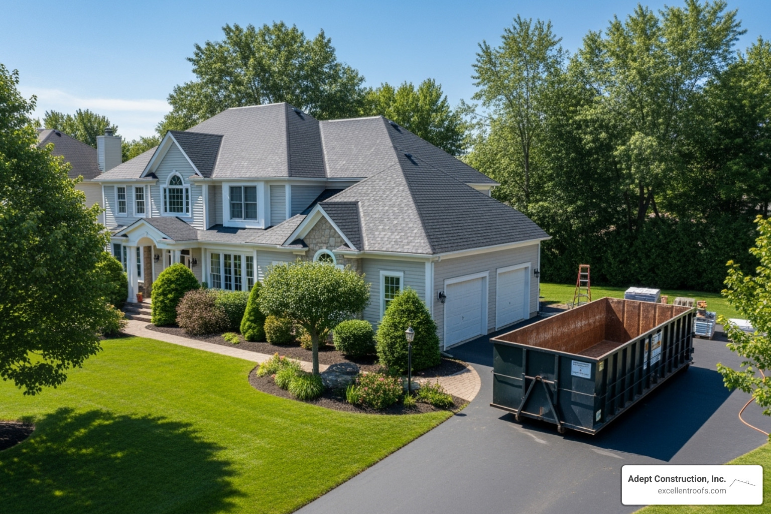 Clean job site after roof replacement - best rated roofers near me Clean job site after roof replacement - best rated roofers near me