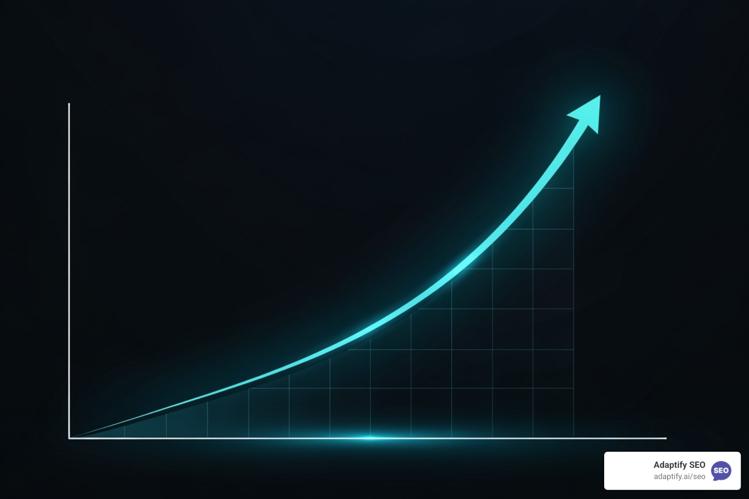 Digital graph showing upward arrow for website traffic - seo backlink generator