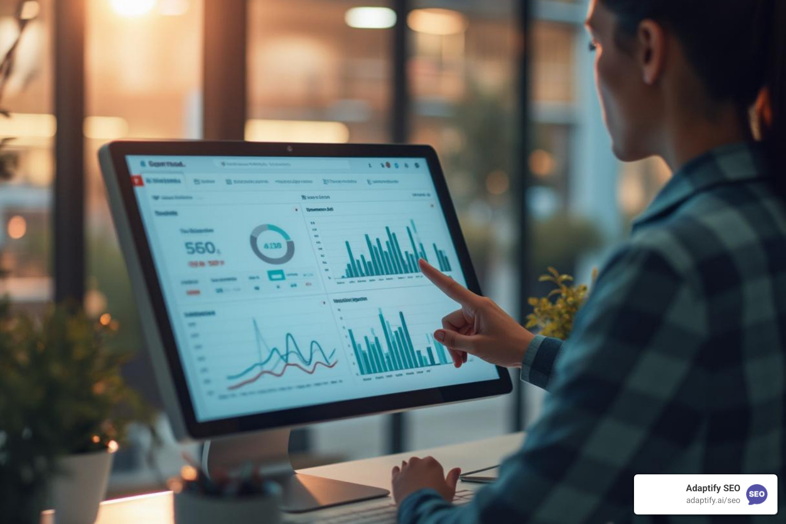 person interacting with automated seo platform - automated seo optimization