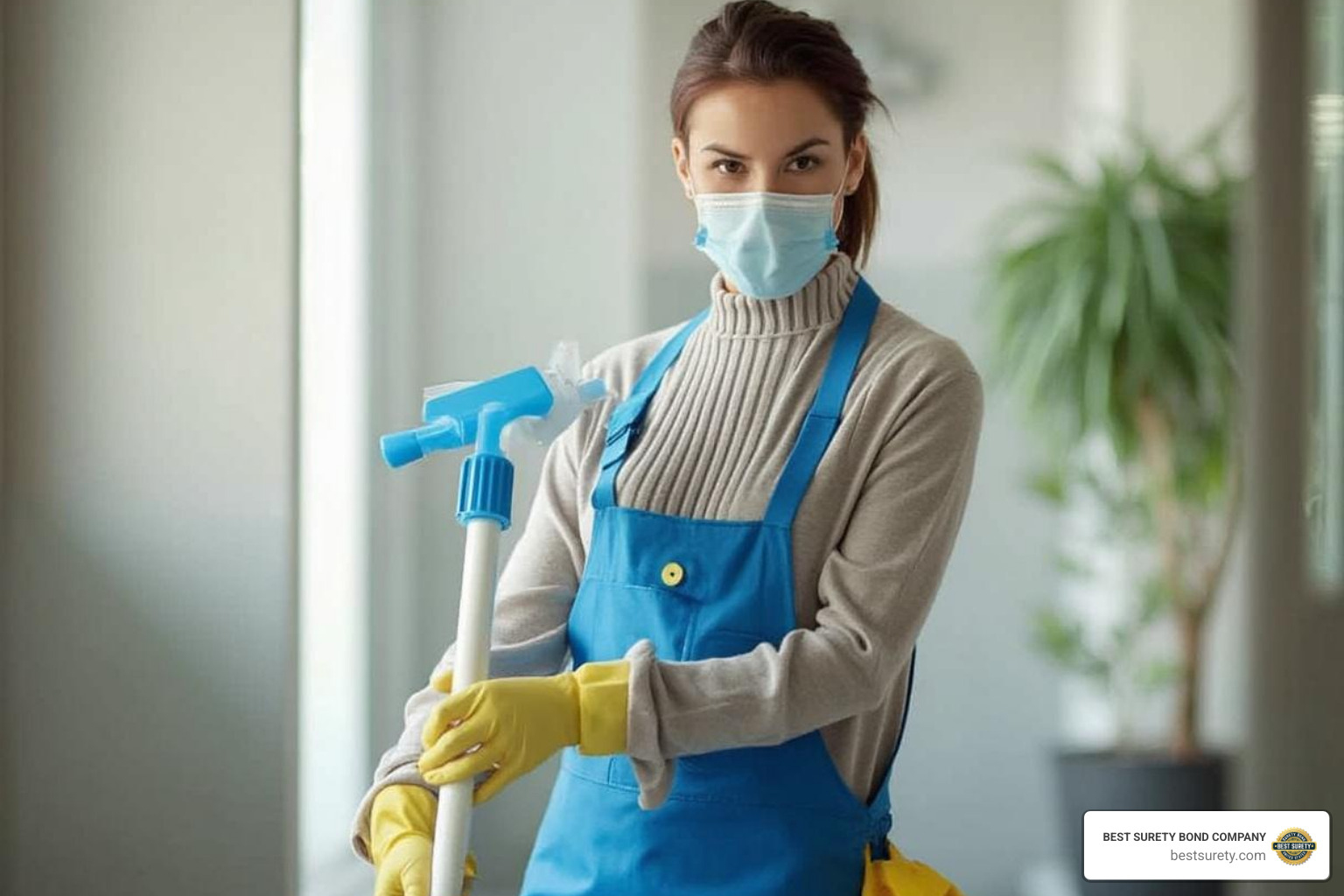 Person filling out an online application form on a laptop - how to get bonded for a janitorial business