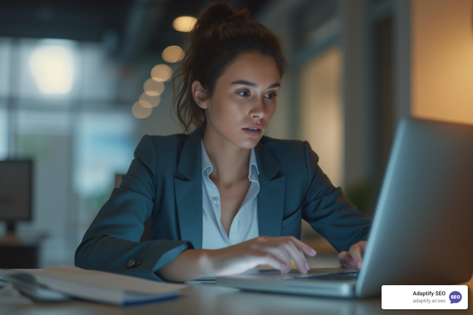 A person doing outreach on a laptop, representing manual link building. - seo backlink generator