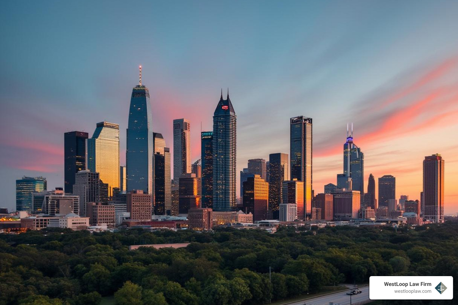 Houston skyline - estate planning lawyer houston