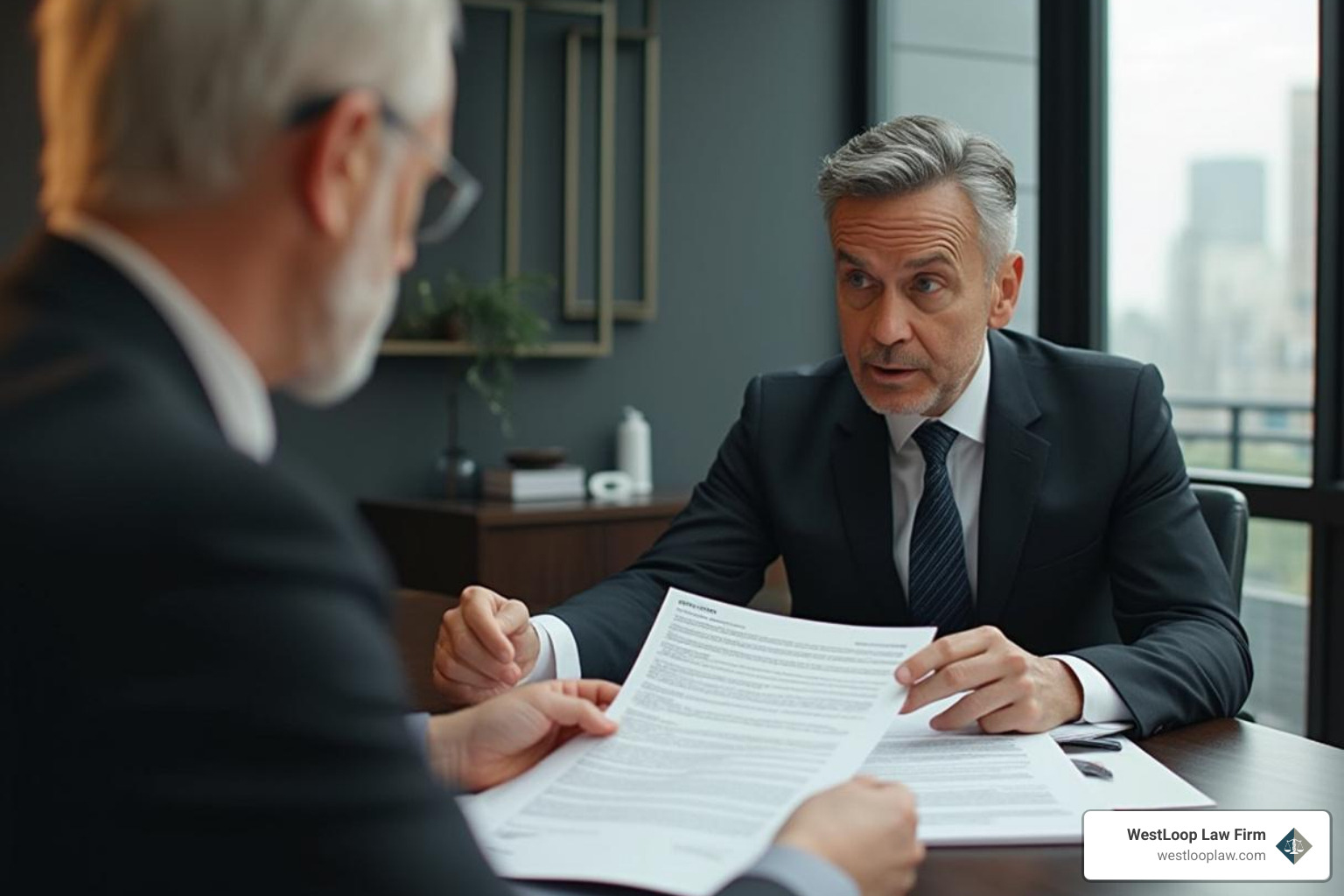 Lawyer explaining documents to a client - estate planning lawyer houston