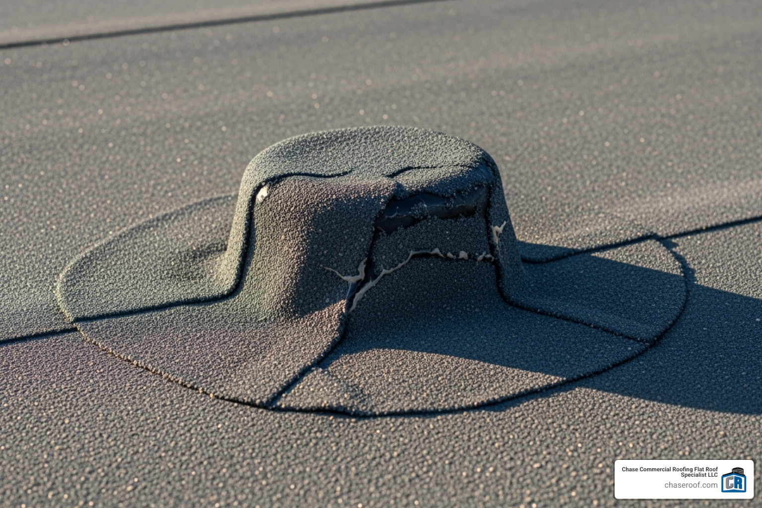 Blistered flat roof membrane - flat roof repair Hackensack