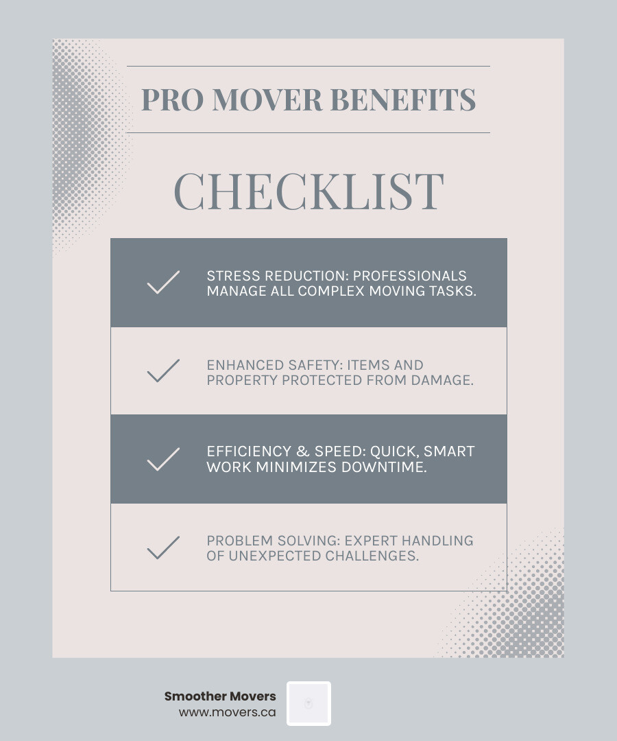Infographic explaining key benefits of hiring an experienced moving company versus a DIY move. - moving company with experience infographic checklist-light-blue-grey