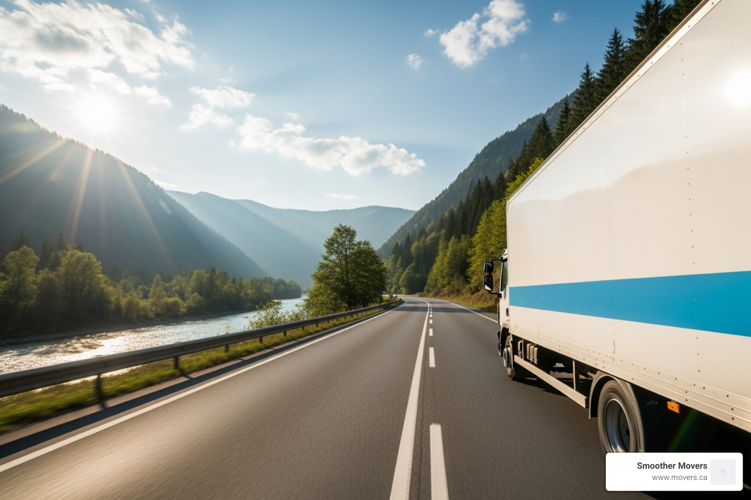 A Smoother Movers branded moving truck in the Fraser Valley. - office moving company in abbotsford