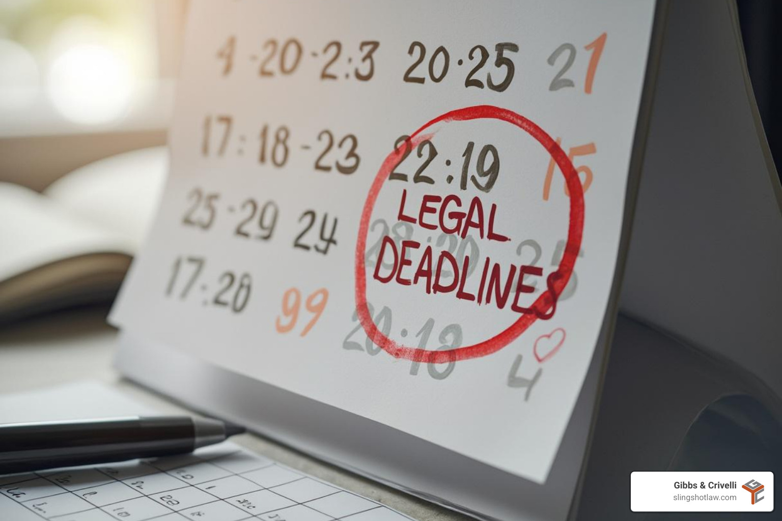 calendar highlighting important legal deadlines - Austin workplace accident lawyer calendar highlighting important legal deadlines - Austin workplace accident lawyer