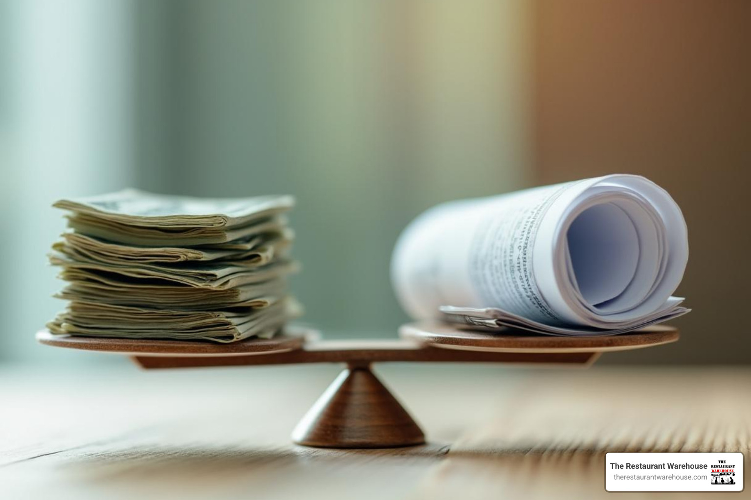 scale balancing cash savings against a contract - rent to own restaurant equipment