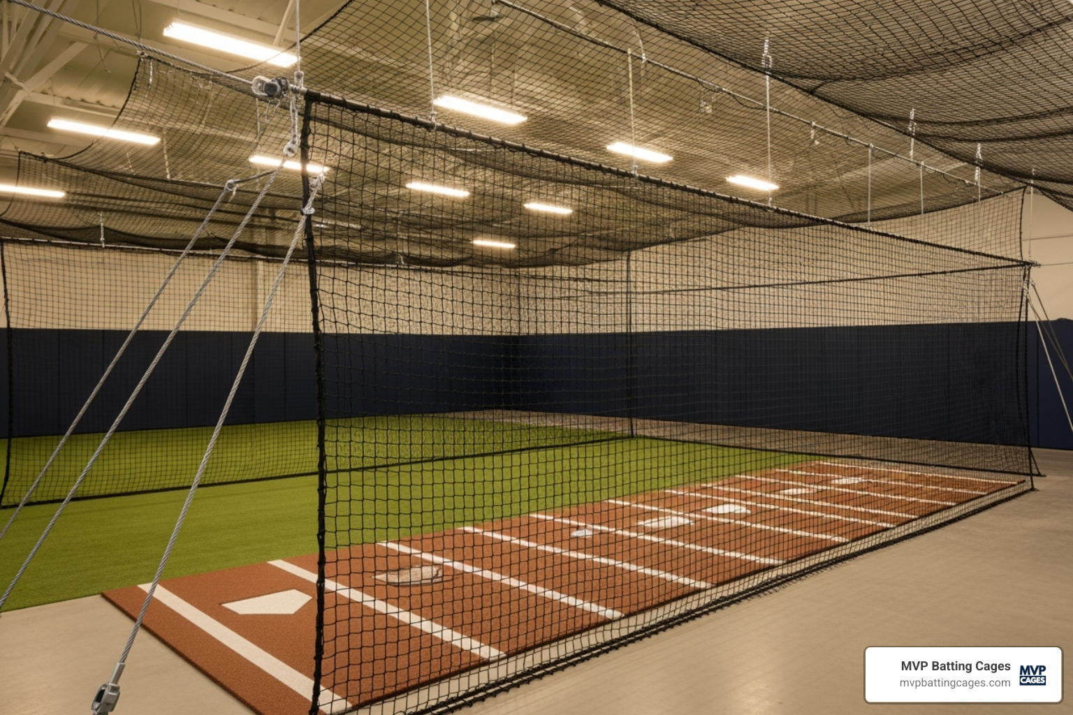 properly tensioned batting cage net - how to hang a batting cage net indoors
