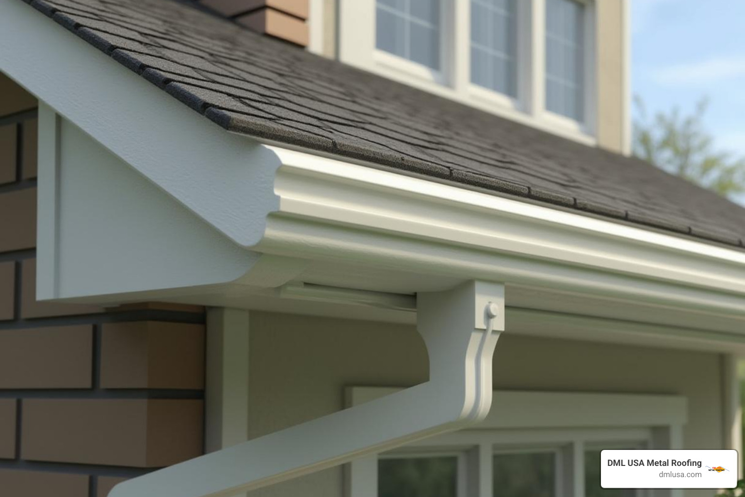 K-style gutters - types of gutters for metal roofs