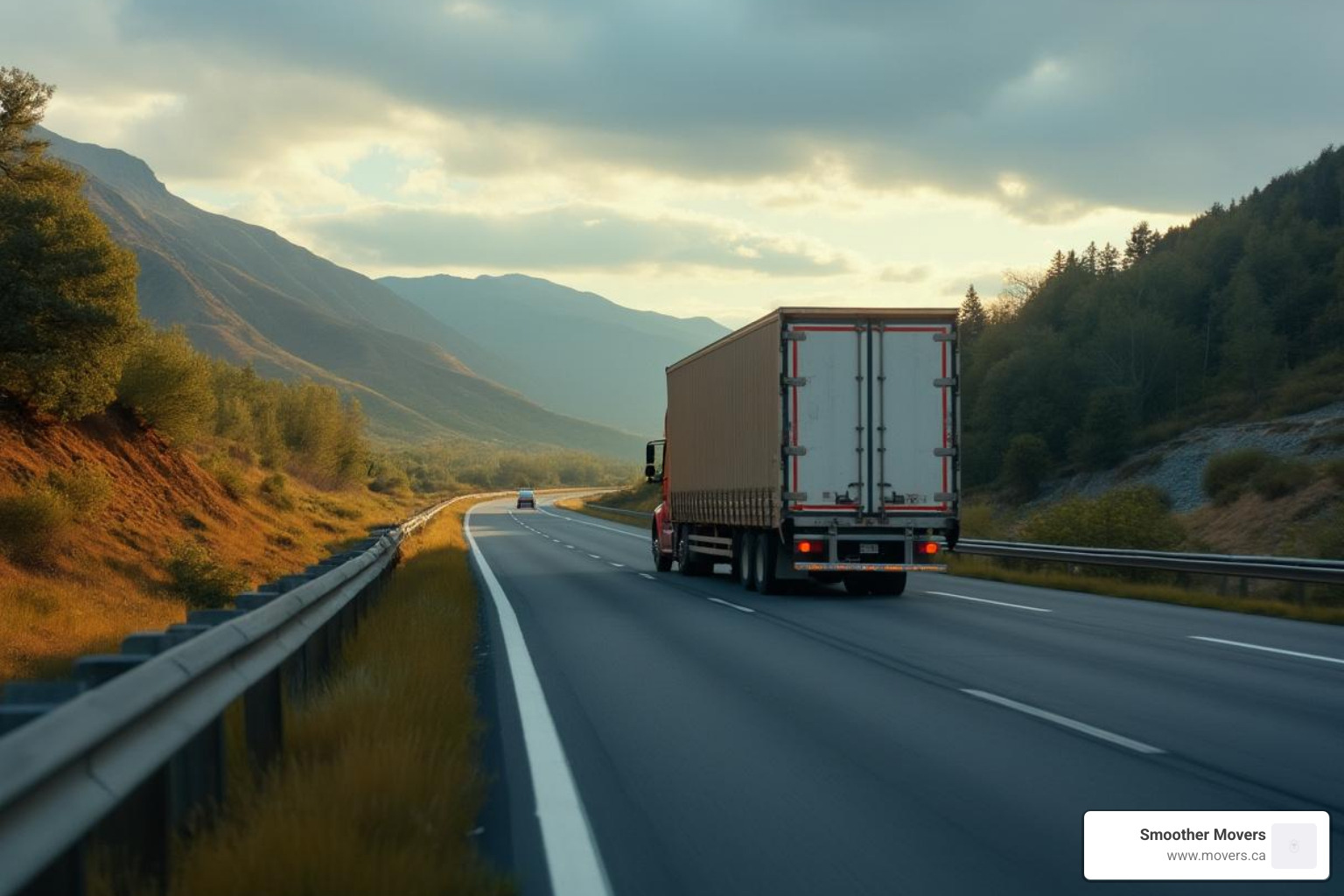 Moving truck on highway from Kelowna to Vancouver - kelowna to vancouver movers