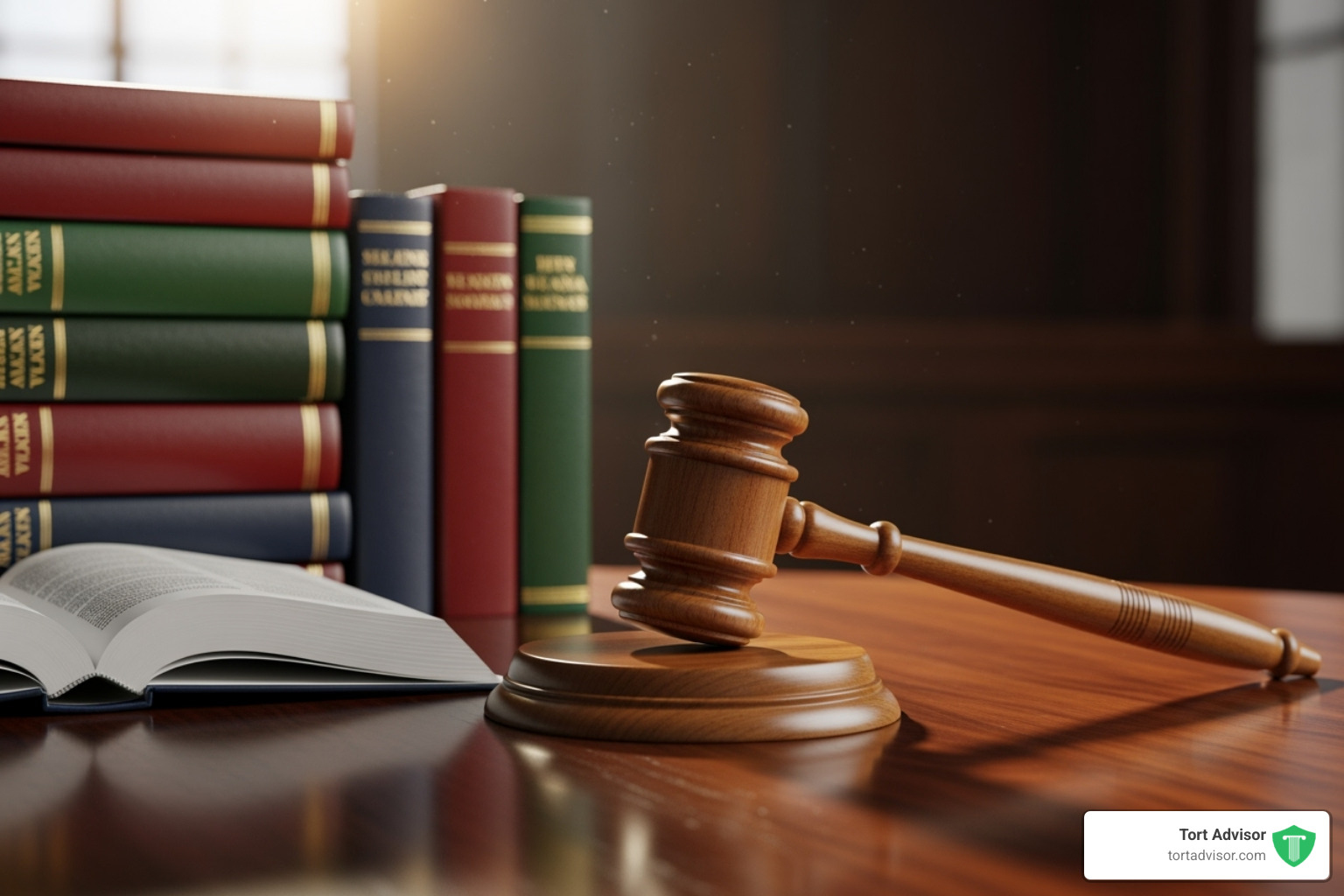 A gavel and law books, symbolizing the legal process - burn injury lawyer near me