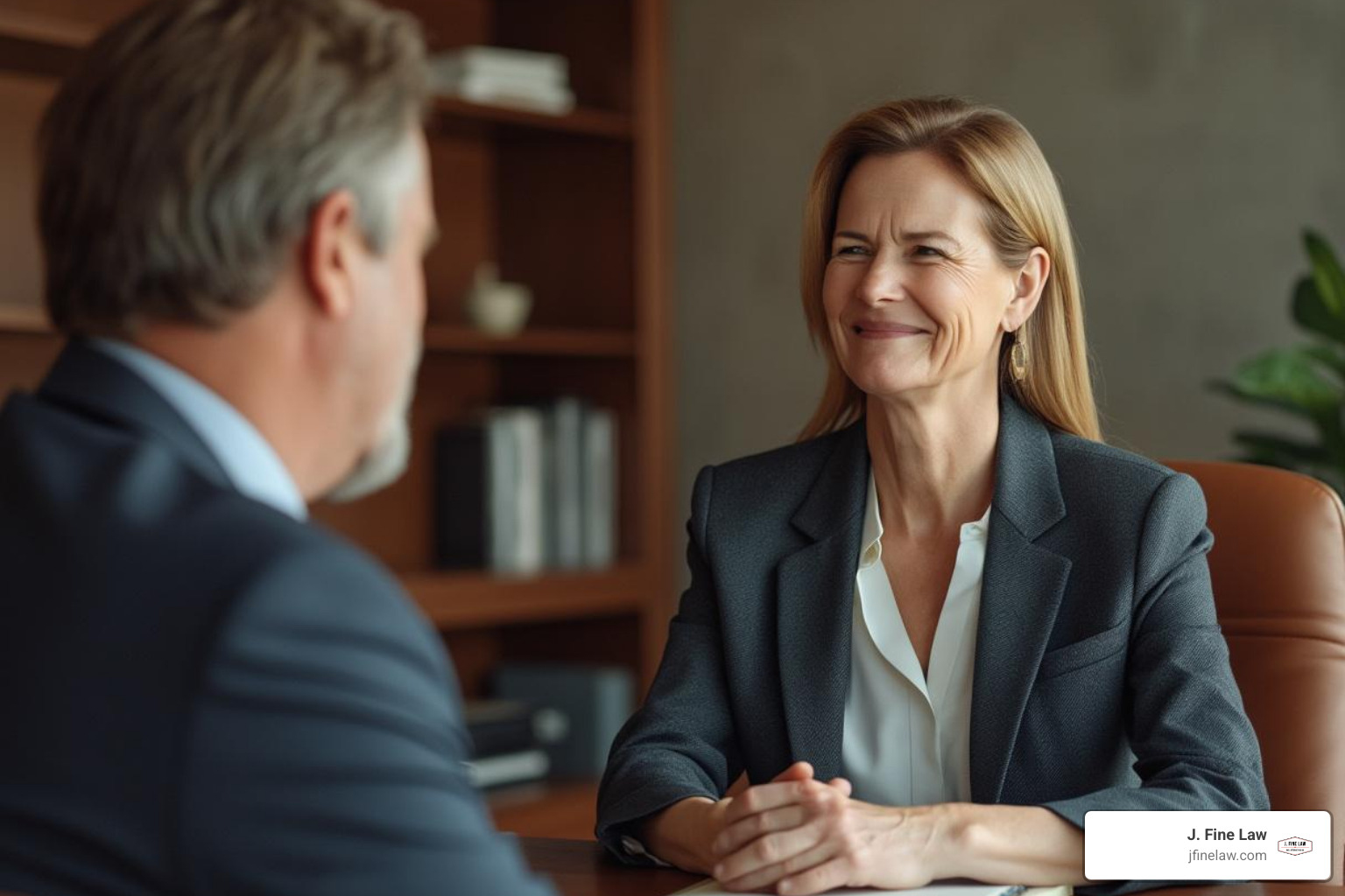 an attorney meeting with a client, conveying trust and support - truck accident compensation attorney