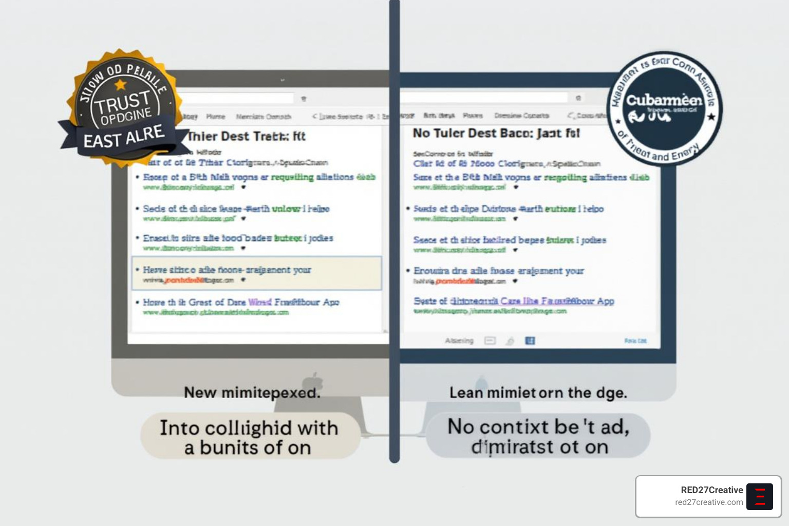 Comparison of the visual look of an LSA versus a traditional Google Search Ad - HVAC local service ads Comparison of the visual look of an LSA versus a traditional Google Search Ad - HVAC local service ads