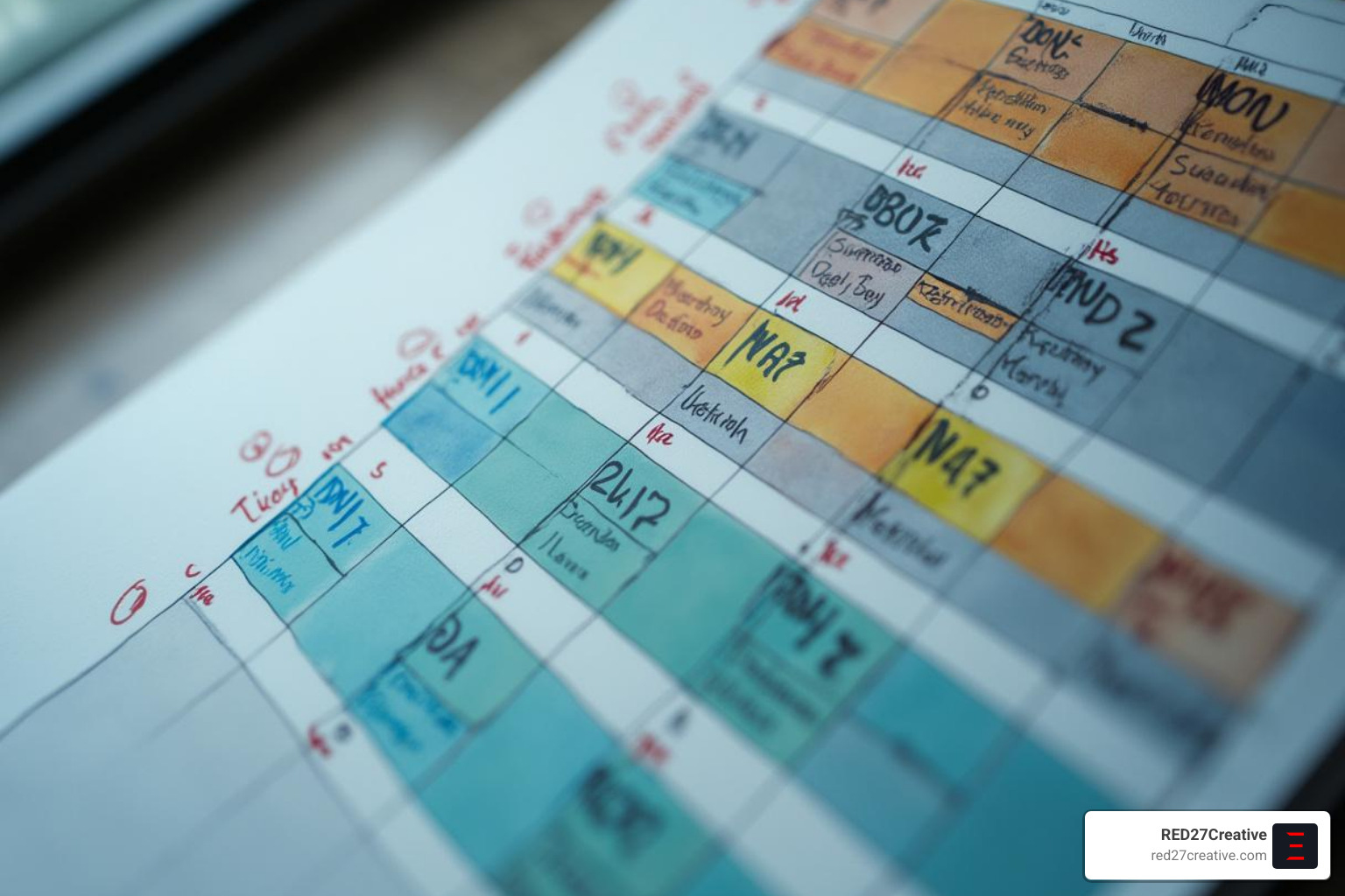 A calendar showing a 6-month timeline. Month 1: Keyword Research & GBP Optimization. Month 2: Website Content & Technical Audit. Month 3: Local Citations & Review Strategy. Month 4: Link Building & Content Promotion. Month 5 & 6: Monitoring, Reporting & Refinement. - hvac local seo marketing A calendar showing a 6-month timeline. Month 1: Keyword Research & GBP Optimization. Month 2: Website Content & Technical Audit. Month 3: Local Citations & Review Strategy. Month 4: Link Building & Content Promotion. Month 5 & 6: Monitoring, Reporting & Refinement. - hvac local seo marketing