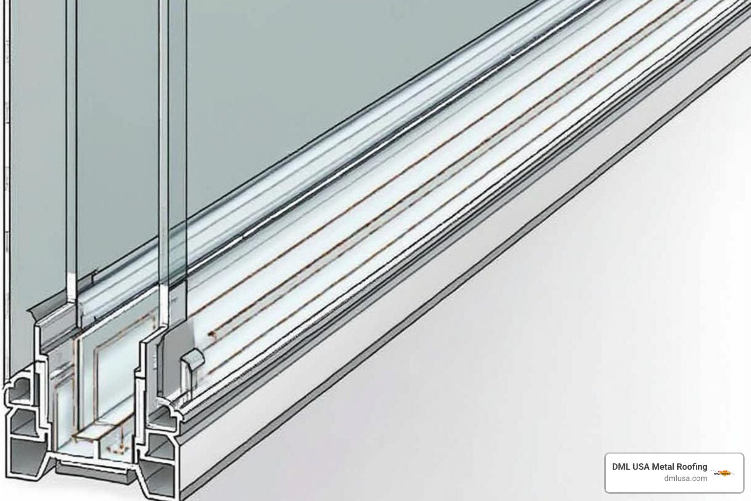 Image of a cross-section of an insulated glass unit - glass roof manufacturers usa