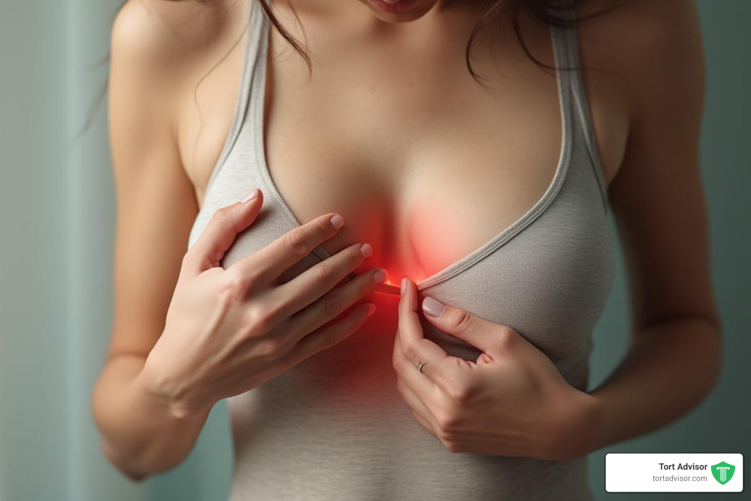 illustrating a breast self-exam for lumps or swelling - gummy bear implants recall