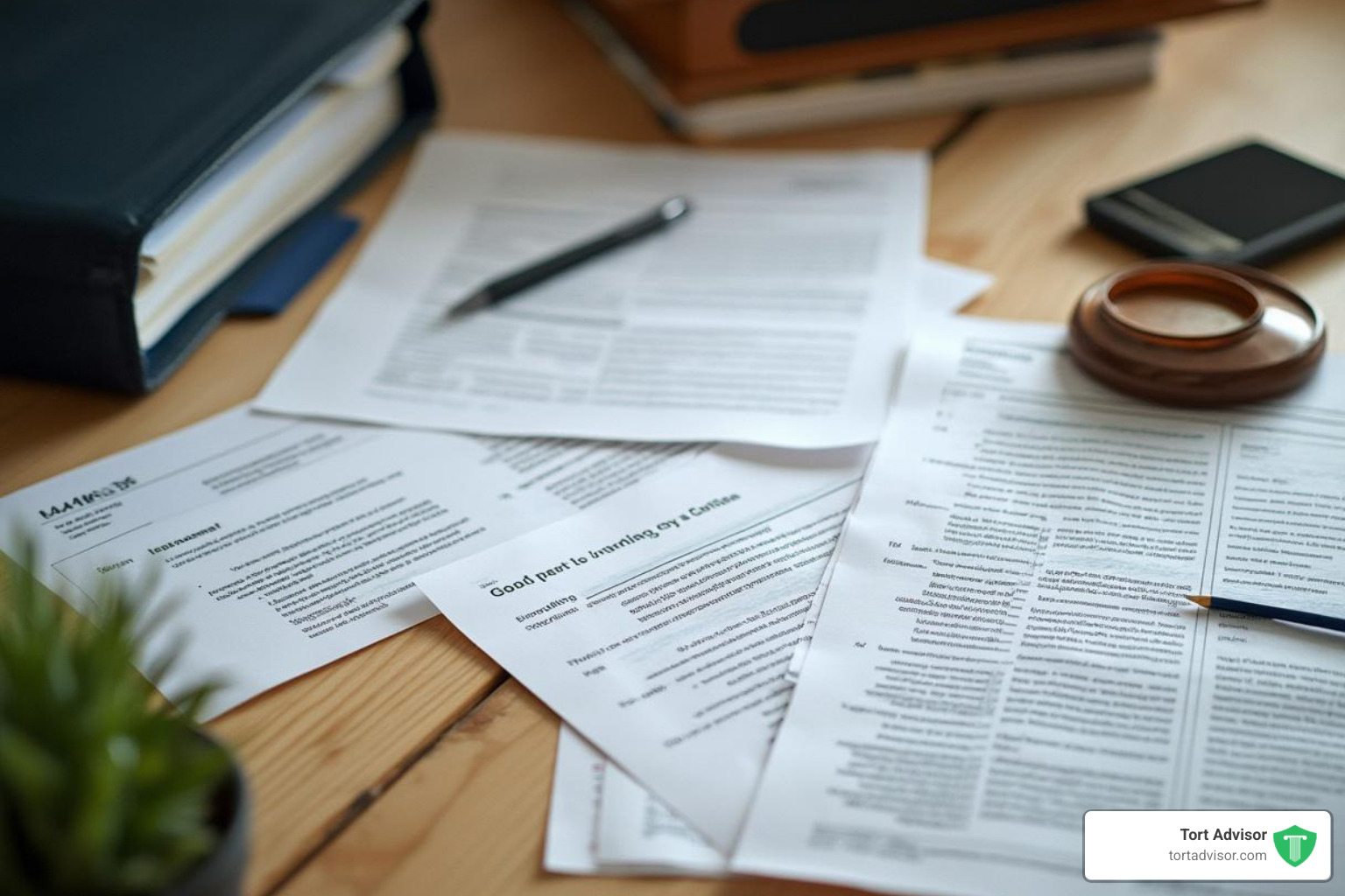 documents, emails, and notes organized for a case - employment law attorney