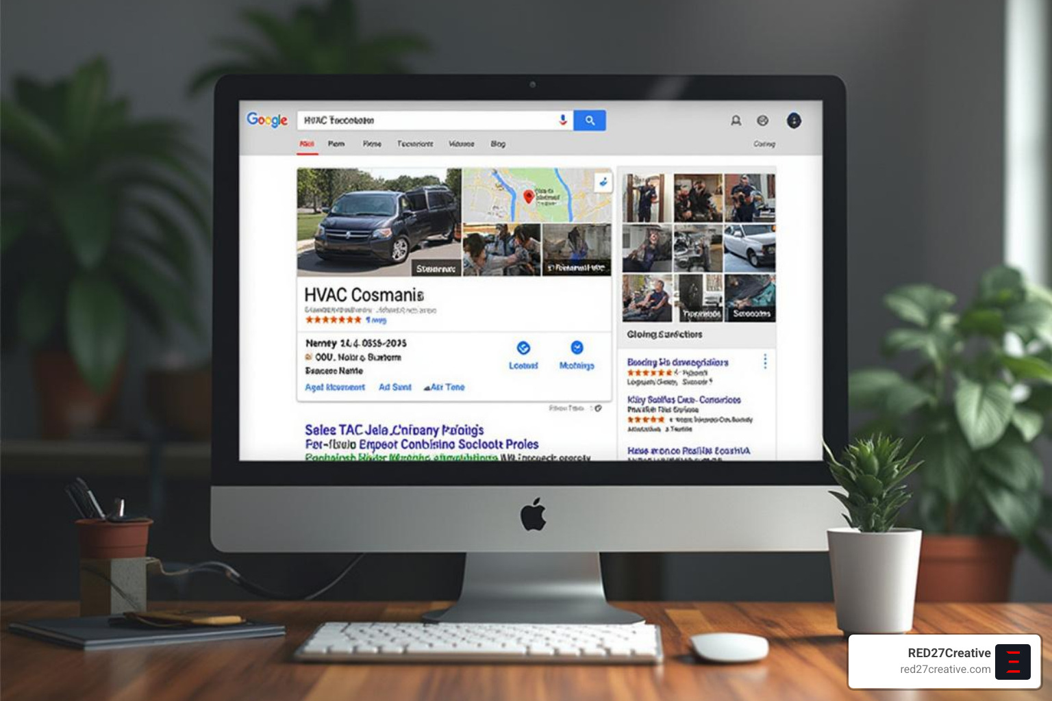 A perfectly optimized Google Business Profile for an HVAC company, showcasing a clear business name, accurate address, phone number, service areas, glowing customer reviews, high-quality photos of technicians at work, and recent Google Posts promoting seasonal offers. - hvac local seo marketing A perfectly optimized Google Business Profile for an HVAC company, showcasing a clear business name, accurate address, phone number, service areas, glowing customer reviews, high-quality photos of technicians at work, and recent Google Posts promoting seasonal offers. - hvac local seo marketing