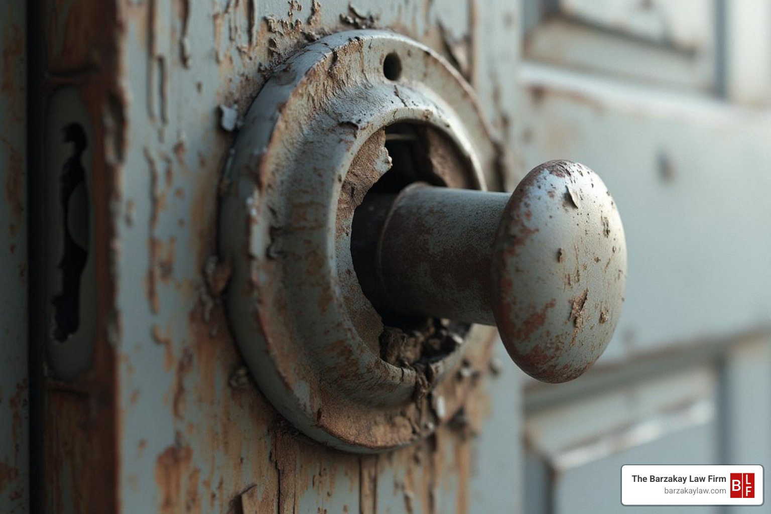 broken lock on an apartment door - apartment negligent security lawyer