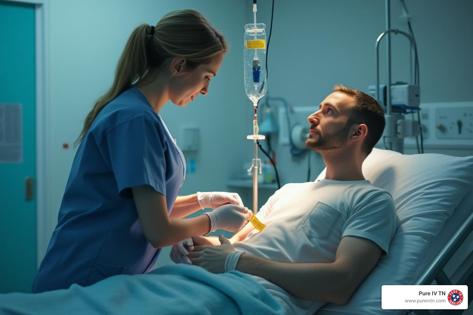 nurse administering an IV drip in a professional manner - beauty drip price