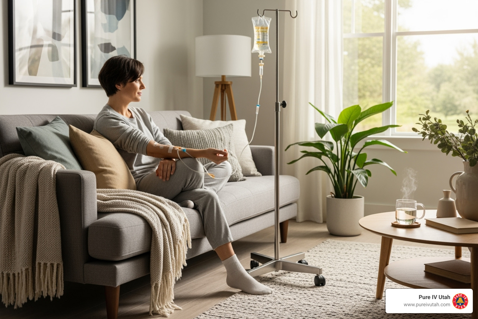 comfortable home IV session in Salt Lake City or St. George - intravenous hydration at home