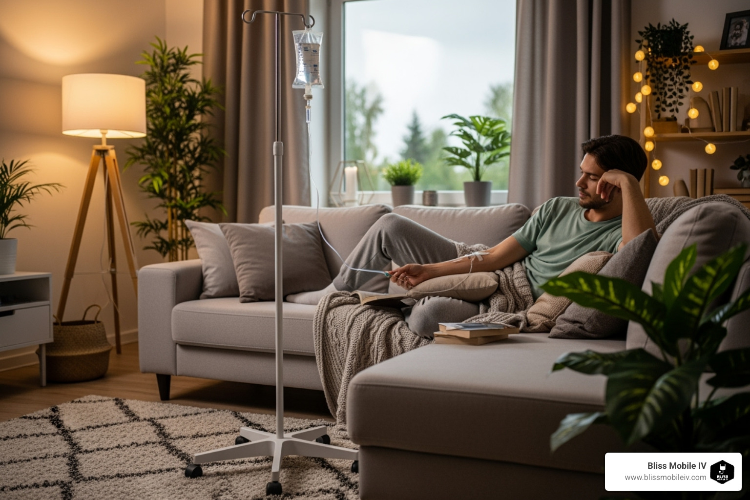 A comfortable at-home IV therapy session - Fast nausea relief A comfortable at-home IV therapy session - Fast nausea relief