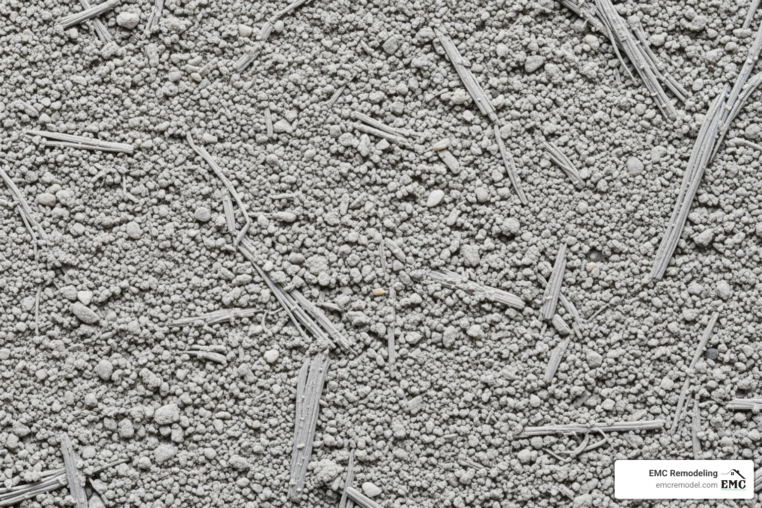 Image illustrating the composition of fiber cement siding with labels for cement, sand, and cellulose fibers - 5 inch hardie siding