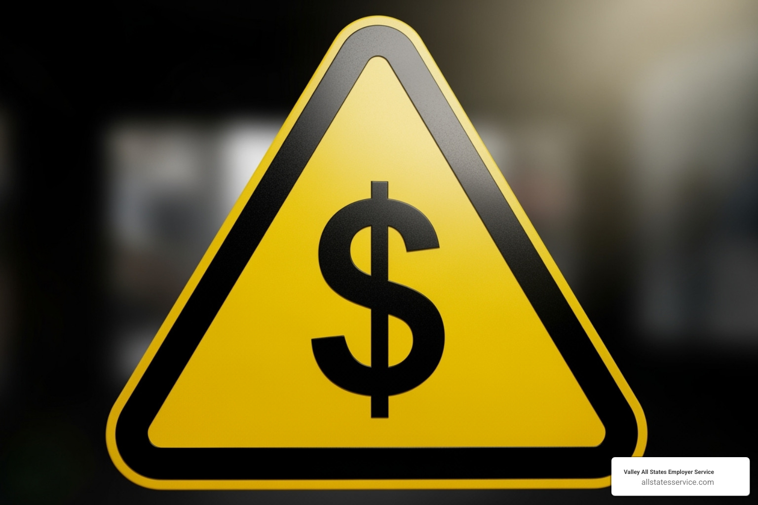 warning sign with a dollar symbol - HR compliance assistance