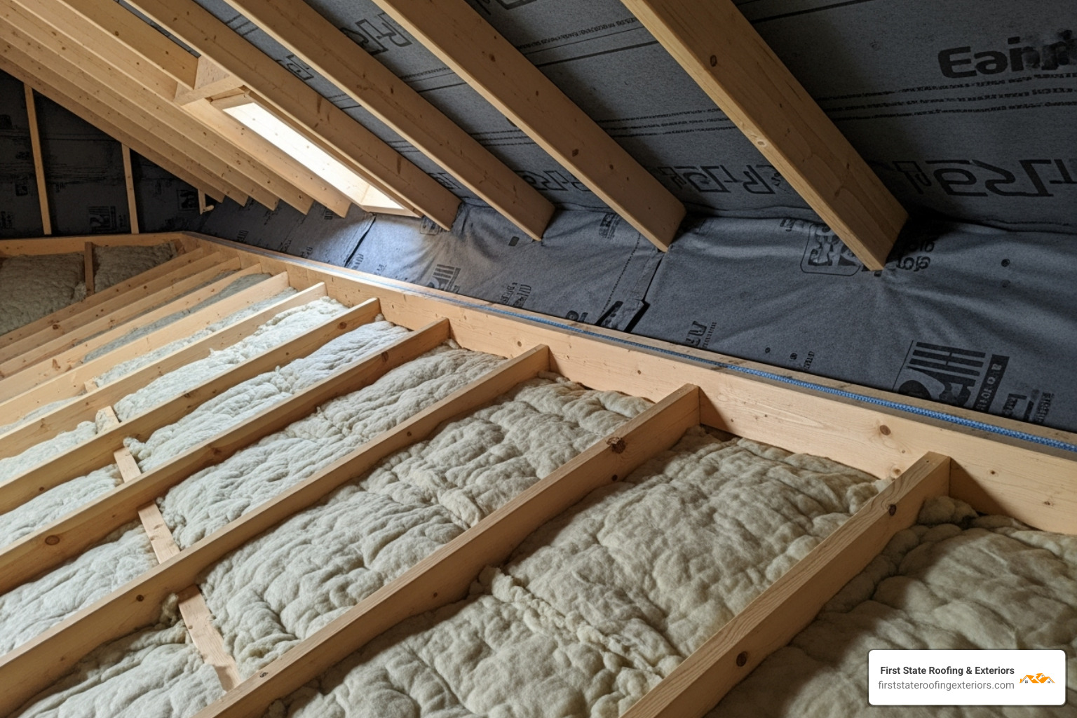 A well-insulated attic space under a new roof - Smyrna roof replacement