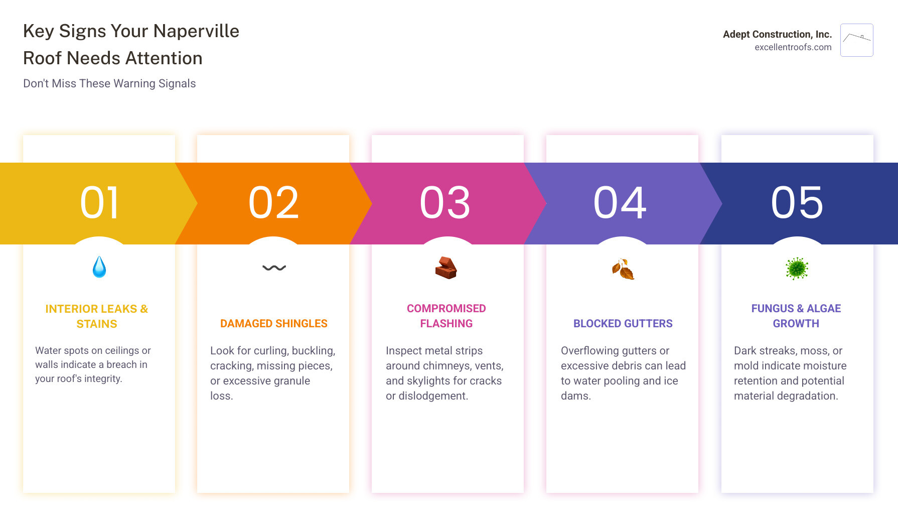 Infographic: Key Signs Your Naperville Roof Needs Attention - roof repair & maintenance in naperville il infographic pillar-5-steps Infographic: Key Signs Your Naperville Roof Needs Attention - roof repair & maintenance in naperville il infographic pillar-5-steps