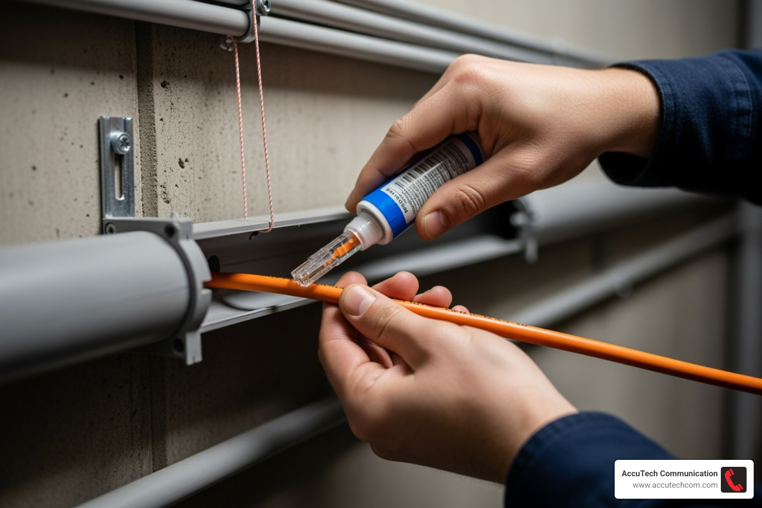 person using pull string and lubricant to pull cable through conduit - conduit for outdoor network cable person using pull string and lubricant to pull cable through conduit - conduit for outdoor network cable