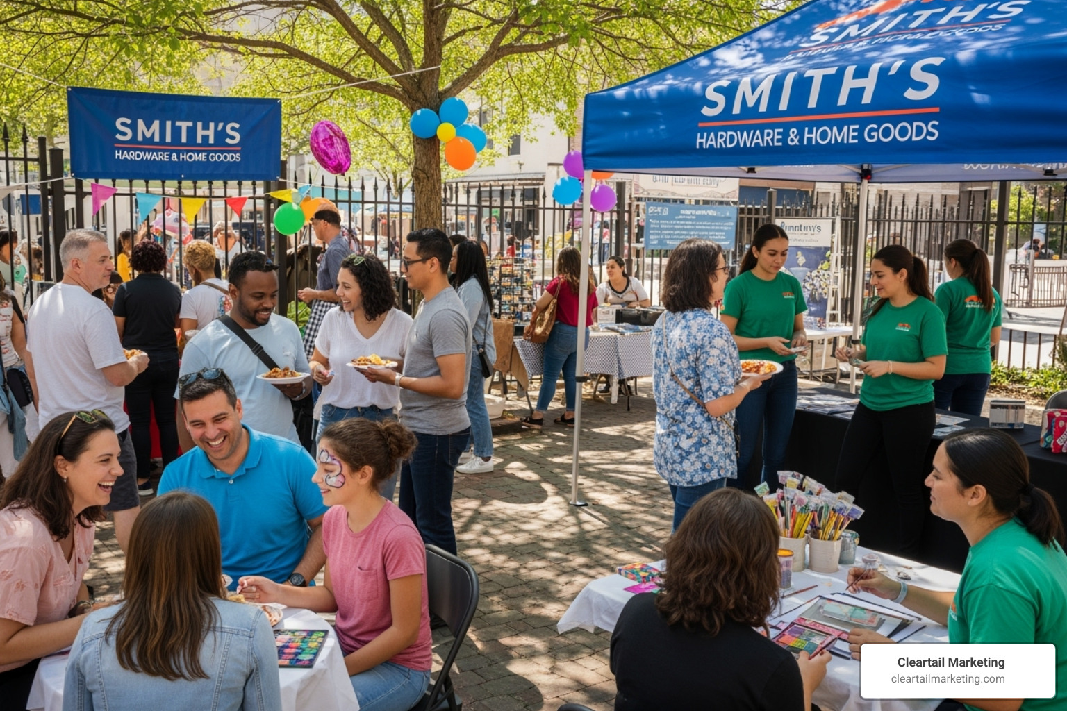 Image of a local business sponsoring a community event - best local online advertising