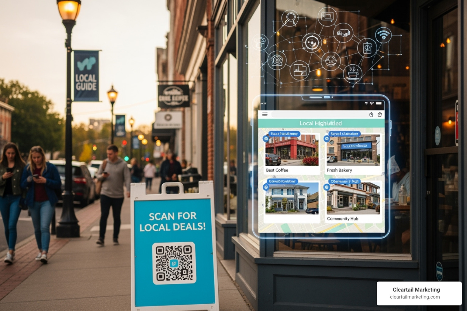 Image of a smartphone displaying a local search ad on Google Maps - best local online advertising