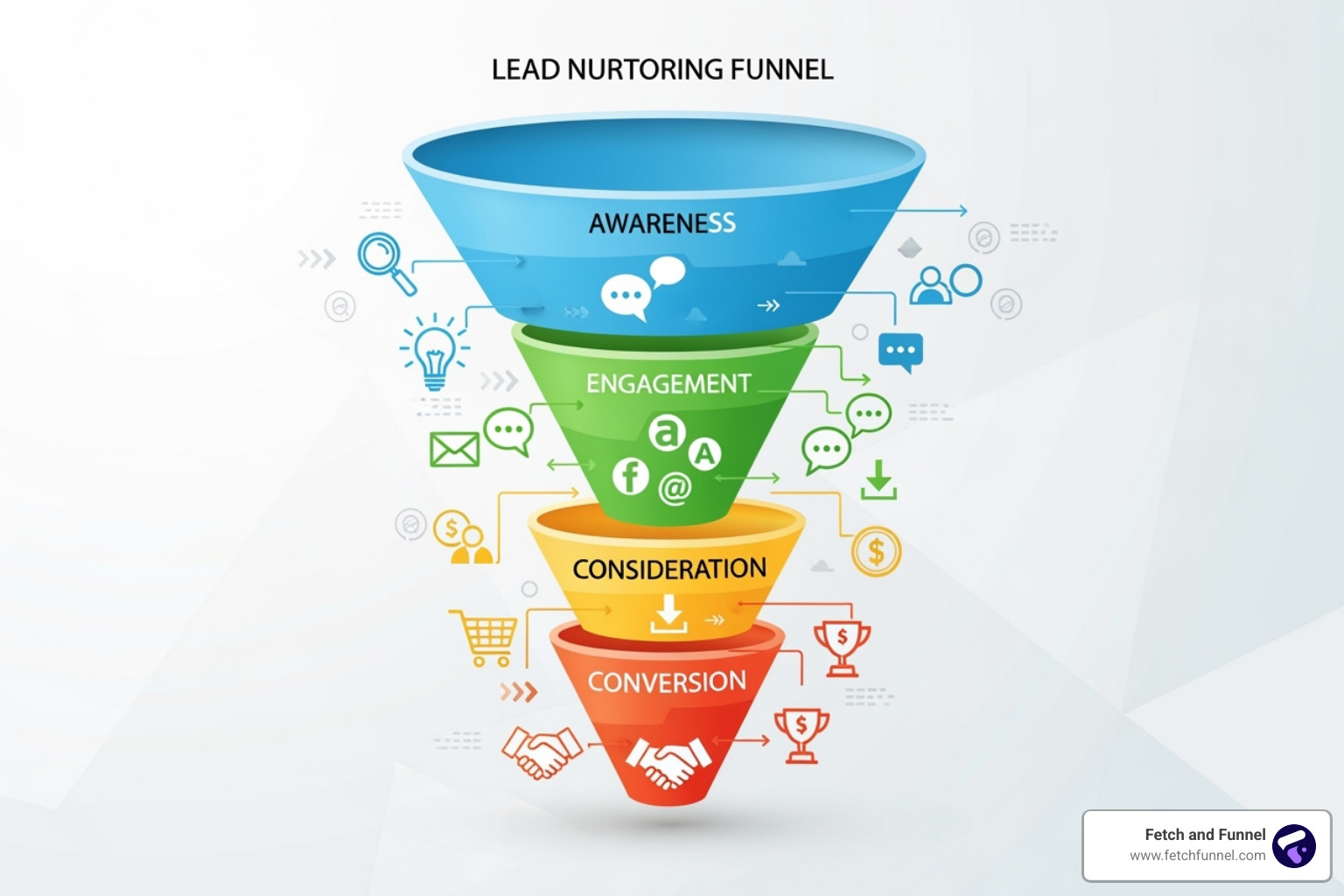 a chart showing increased ROI from lead nurturing - lead nurturing funnel a chart showing increased ROI from lead nurturing - lead nurturing funnel