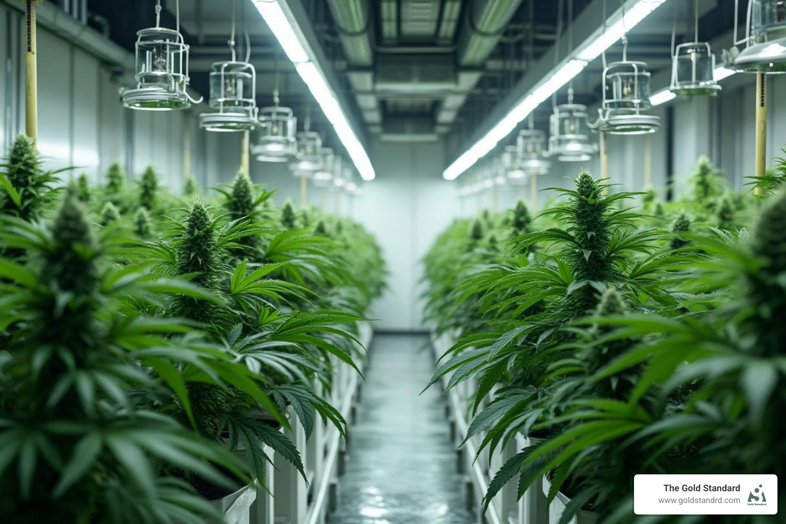 clean, modern cannabis cultivation facility in New York utilizing advanced technology for optimal growth conditions - beautiful cannabis photography