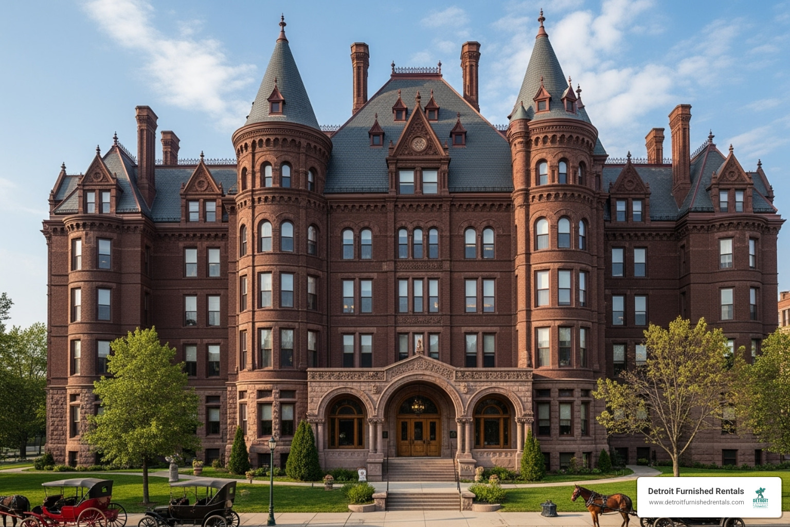 The grand 1879 St. Mary's Hospital building - st mary's hospital detroit michigan