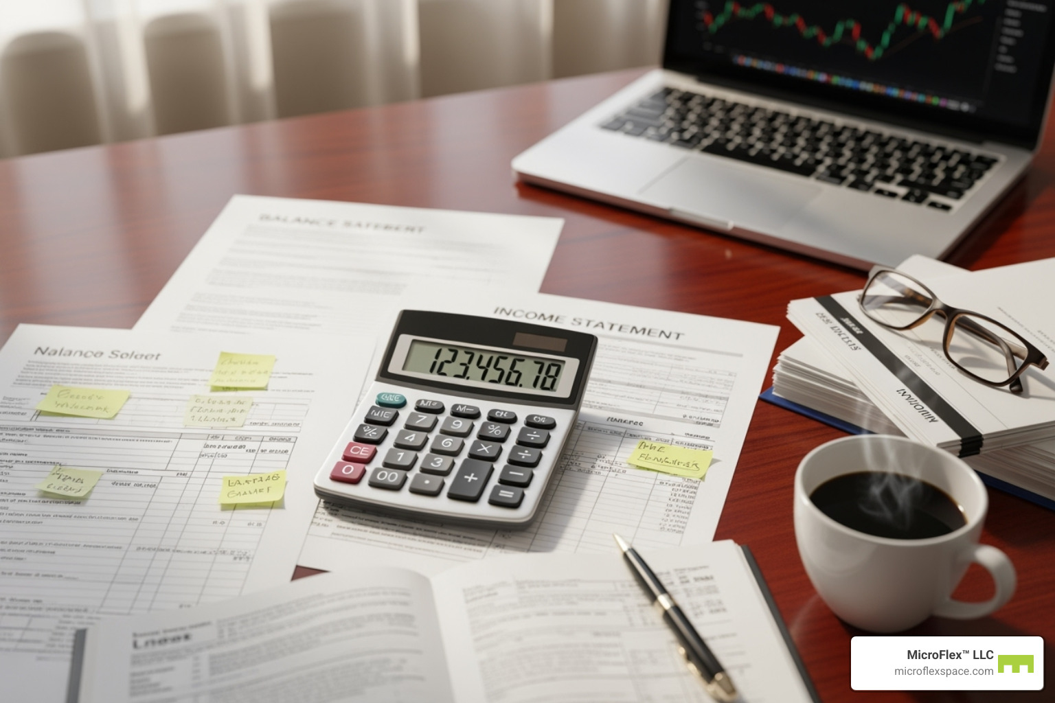 A calculator and financial documents on a desk, symbolizing financial planning for commercial leasing. - commercial leasing near me A calculator and financial documents on a desk, symbolizing financial planning for commercial leasing. - commercial leasing near me