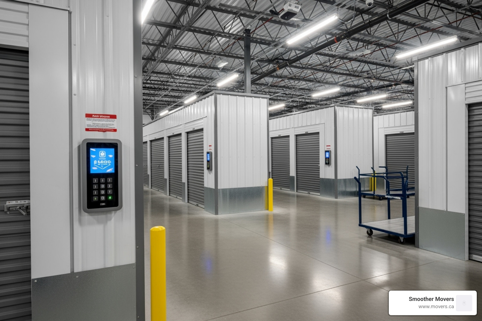 clean, secure Smoother Movers self-storage unit facility - moving and storage kelowna