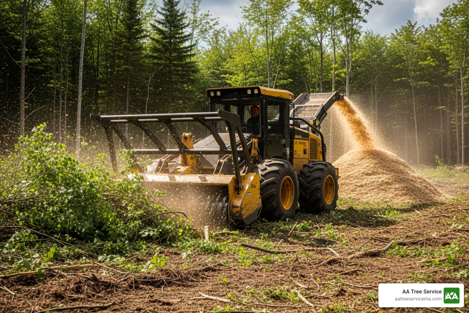 forestry mulcher turning brush into chips - local land clearing companies forestry mulcher turning brush into chips - local land clearing companies