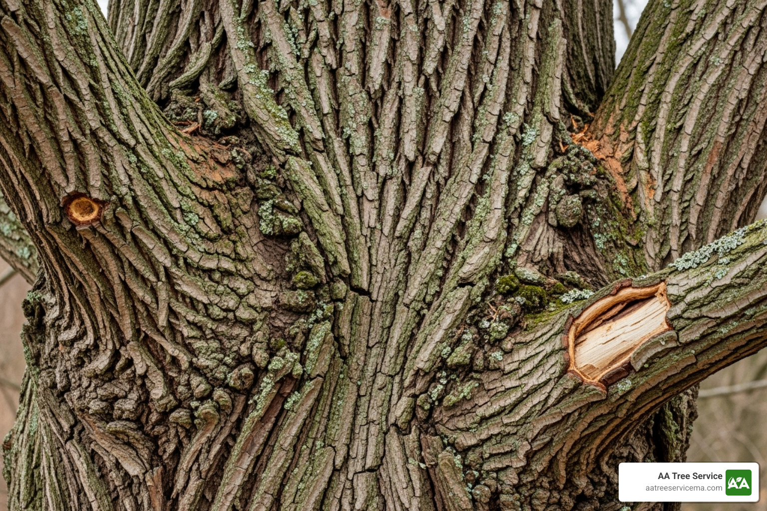 a certified arborist inspecting a tree - tree removal manchester nh