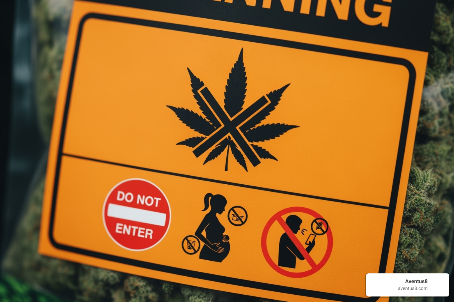 warning label on a cannabis product - Delta 8 THC gummies